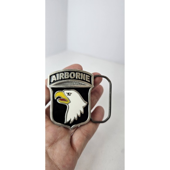 Other - Vintage 1986 101st Airborne Screaming Eagles Belt Buckle Military USA